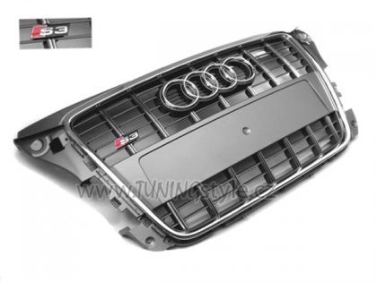 Maska Audi A3 S3 8P 08 10 Platinum Grey Chrom TuningStyle Cz