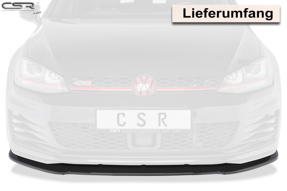 Spoiler Pod Přední Nárazník Csr Cup Vw Golf 7 Gti Gtd 13 17 černý Matný Tuningstylecz 