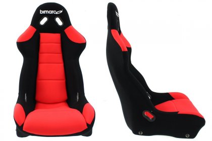 Fotel Sportowy Bimarco Cobra Welur Black/Red