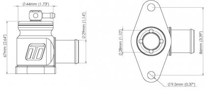 Turbosmart BLOW OFF Nissan R32 R33 R34 Stagea Kompact Plumb Back