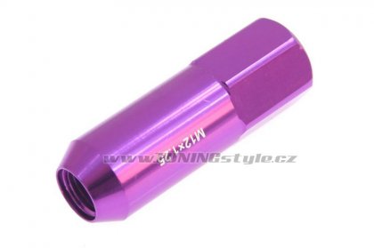 Kolové racing matice (štefty) JBR 60mm M12 x1.25 PURPLE