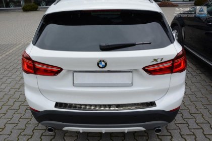 Nerezová ochranná lišta zadního nárazníku BMW X1/F48 grafitová 2015-