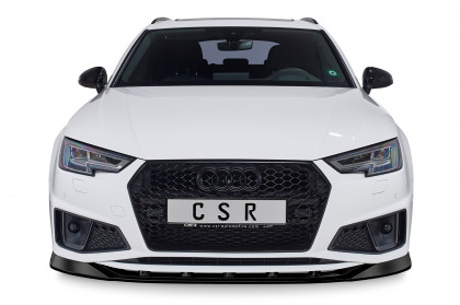 Spoiler pod přední nárazník CSR CUP - Audi A4 B9 18-19 S-Line carbon lesklý 