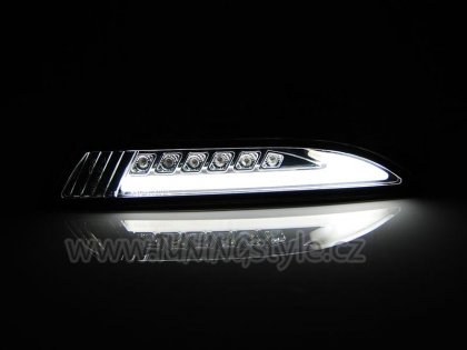 Blinkry přední s LED bar pozičním světlem chrom VW Scirocco 3 08-