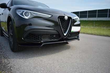 Spojler pod nárazník lipa V.1 Alfa Romeo Stelvio černý lesklý plast