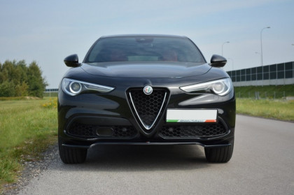 Spojler pod nárazník lipa V.1 Alfa Romeo Stelvio černý lesklý plast