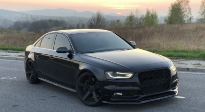 Spojler pod nárazník lipa V.1 Audi S4 B8 Facelift černý lesklý plast