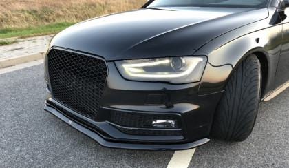 Spojler pod nárazník lipa V.1 Audi S4 B8 Facelift černý lesklý plast