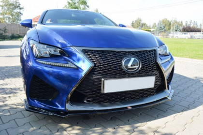 Spojler pod přední nárazník lipa V.1 Lexus RC F černý lesklý plast