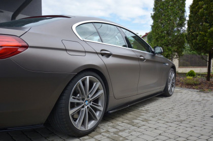 Prahové lišty BMW 6 Gran Coupé  12-14 černý lesklý plast