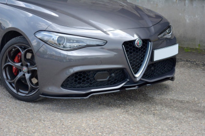 Spojler pod přední nárazník lipa V.1 ALFA ROMEO GIULIA VELOCE černý lesklý plast