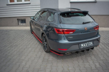 Splittery zadní boční V.2 Seat Leon Mk3 Cupra ST Facelift černý lesklý plast