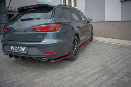 Splittery zadní boční V.2 Seat Leon Mk3 Cupra ST Facelift černý lesklý plast