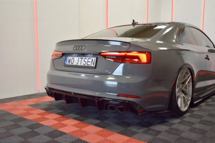 Difuzor zadního nárazníku Audi S5 F5 Coupe / Sportback černý lesklý plast