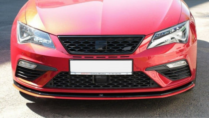 Spojler pod přední nárazník lipa Seat Leon Mk3 Cupra/ FR Facelift 2017- černý lesk carbon look