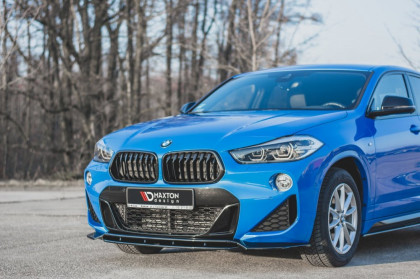 Spojler pod přední nárazník lipa BMW X2 F39 M-Packet černý lesklý plast