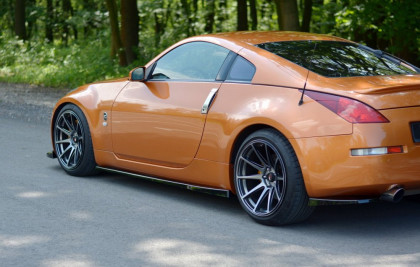 Prahové lišty NISSAN 350Z 2003- 2008 černý lesklý plast