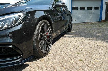 Prahové lišty Mercedes C-Class S 205 63AMG kombi 2015- 2018 černý lesklý plast