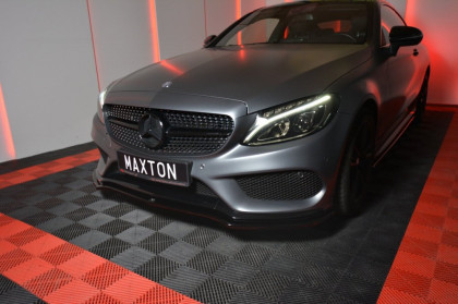 Spojler pod nárazník lipa Maxton V.1 - MERCEDES- BENZ C-CLASS W205 COUPE AMG-LINE 2015- 2018 carbon look