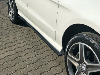 Prahové lišty Mercedes GLE W166 AMG-Line 2015- 2018 černý lesklý plast