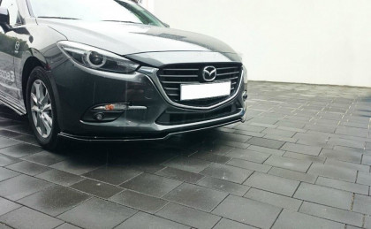 Spojler pod nárazník lipa V.1 Mazda 3 BM (Mk3) Facelift 2017- černý lesklý plast