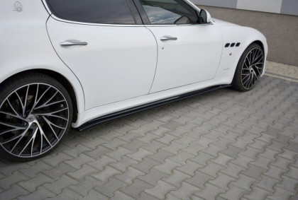 Prahové lišty MASERATI QUATTROPORTE MK5 FACELIFT 2009- 2012 černý lesklý plast