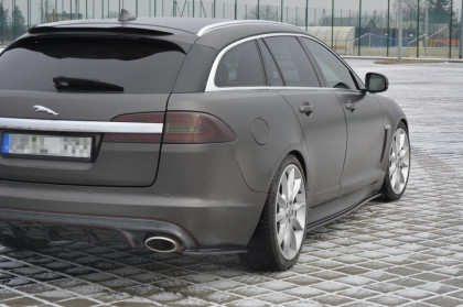 Prahové lišty JAGUAR XF (X250) MK1 SPORTBRAKE S-PACK (2012-2015) černý lesklý plast