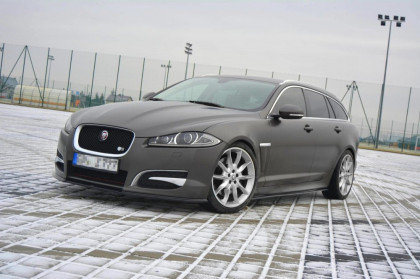 Prahové lišty JAGUAR XF (X250) MK1 SPORTBRAKE S-PACK (2012-2015) černý lesklý plast