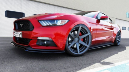 Prahové lišty Ford Mustang M6 2014-2017 černý lesklý plast