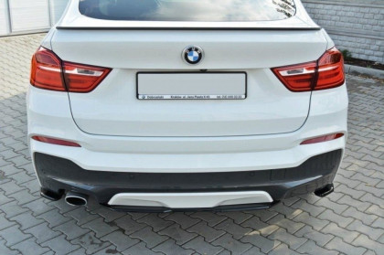 Difuzor zadního nárazníku BMW X4 M-PACK (F26) 2014 - bez žeber černý lesklý plast