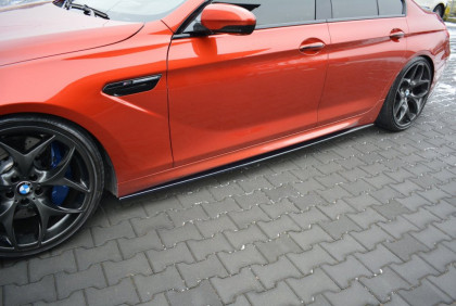 Prahové lišty BMW M6 GRAN COUPÉ (F06) 2012- 2014 černý lesklý plast