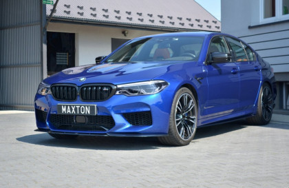 Spojler pod přední nárazník lipa V.2 BMW M5 F90 2017- černý lesklý plast