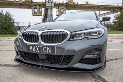 Spojler pod přední nárazník lipa V.3 BMW 3 G20 M-pack 2019- černý lesklý plast