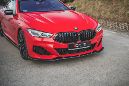 Spojler pod přední nárazník lipa V.1 Bmw M850i G15 2018 - černý lesklý plast