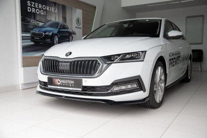 Spojler pod nárazník lipa V.2 Škoda Octavia Mk4 černý lesklý plast