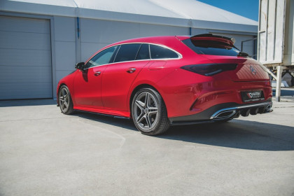 Splittery zadní boční Mercedes-Benz CLA Shooting Brake AMG-Line X118 carbon look