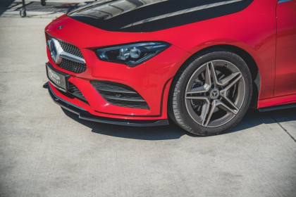 Spojler pod nárazník lipa V.2 Mercedes-Benz CLA AMG-Line C118 černý lesklý plast