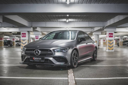 Spojler pod nárazník lipa V.2 Mercedes-AMG CLA 35 Aero C118 černý lesklý plast