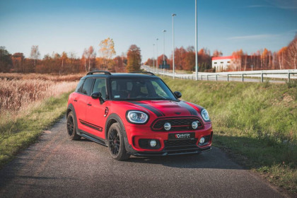 Spojler pod nárazník lipa V.1 Mini Countryman Mk2 F60 JCW černý lesklý plast