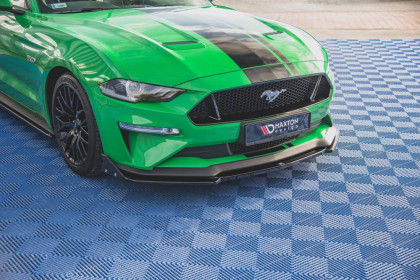 Spojler pod nárazník lipa + Flaps V.2 Ford Mustang GT Mk6 Facelift černý lesklý plast