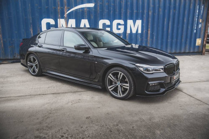 Prahové lišty BMW 7 M-Pack G11 černý lesklý plast