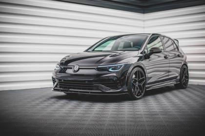 Spojler pod nárazník lipa V.1 Volkswagen Golf R Mk8 černý lesklý plast