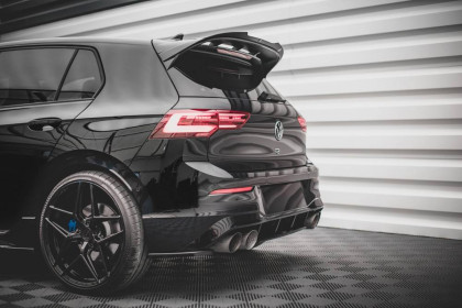 Spoiler zadního nárazníku Volkswagen Golf R Mk8 černý lesklý plast