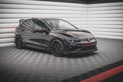 Prahové lišty + Flaps V.2 Volkswagen Golf R Mk8 černý lesklý plast