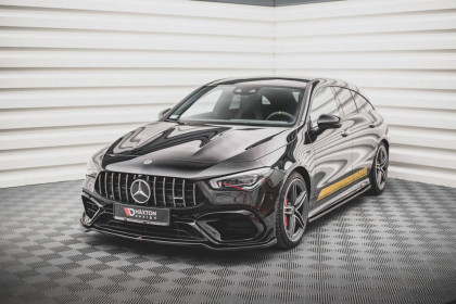 Spojler pod nárazník lipa V.3 Mercedes-AMG CLA 45 Aero C118 černý lesklý plast