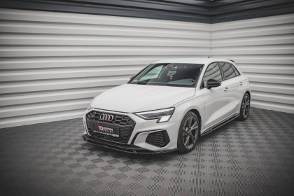 Spojler pod nárazník lipa V.3 Audi S3 / A3 S-Line 8Y černý lesklý plast