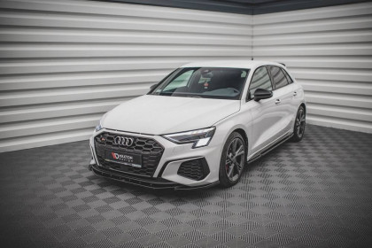 Spojler pod nárazník lipa V.4 Audi S3 / A3 S-Line 8Y černý lesklý plast