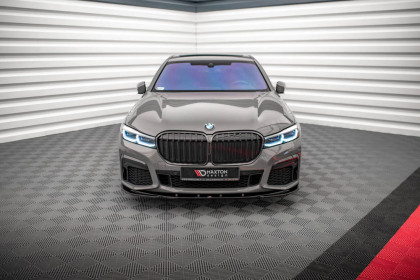 Spojler pod nárazník lipa V.1 BMW 7 G11 M-Pack Facelift černý lesklý plast