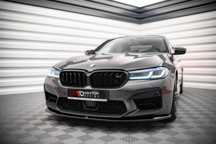 Spojler pod nárazník lipa V.3 BMW M5 F90 Facelift černý lesklý plast