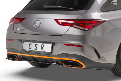 Spoiler střední pod zadní nárazník CSR - Mercedes Benz CLA X118 AMG-Line černý matný